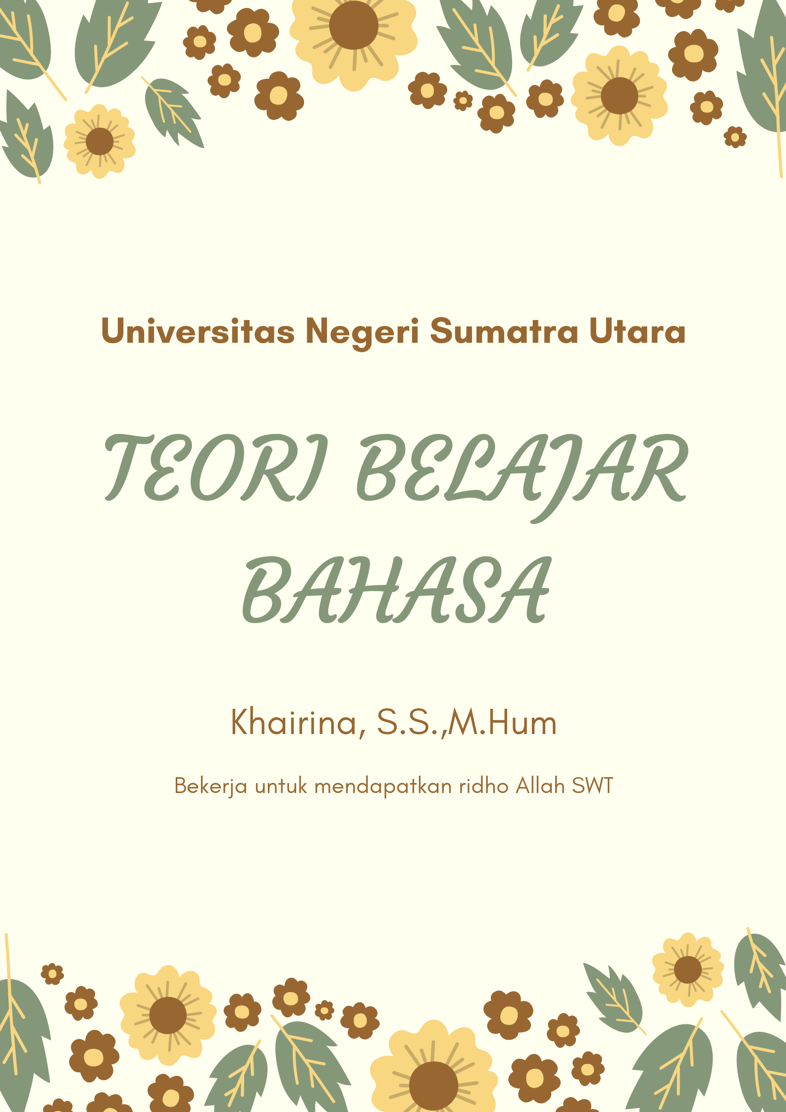 Teori Belajar Bahasa